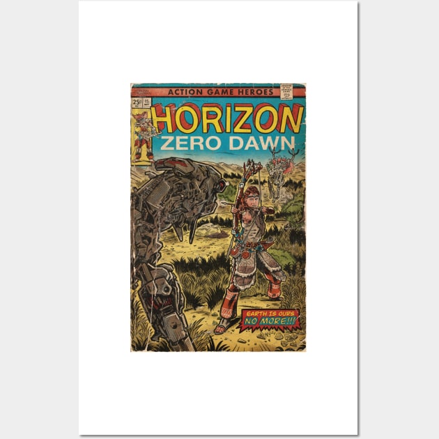 Horizon Zero Dawn - comic cover fan art Wall Art by MarkScicluna